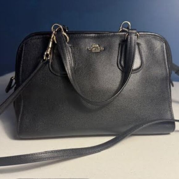 Coach Outlet Pebbled Leather Handbag with Shoulder Strap - Picture 1 of 9